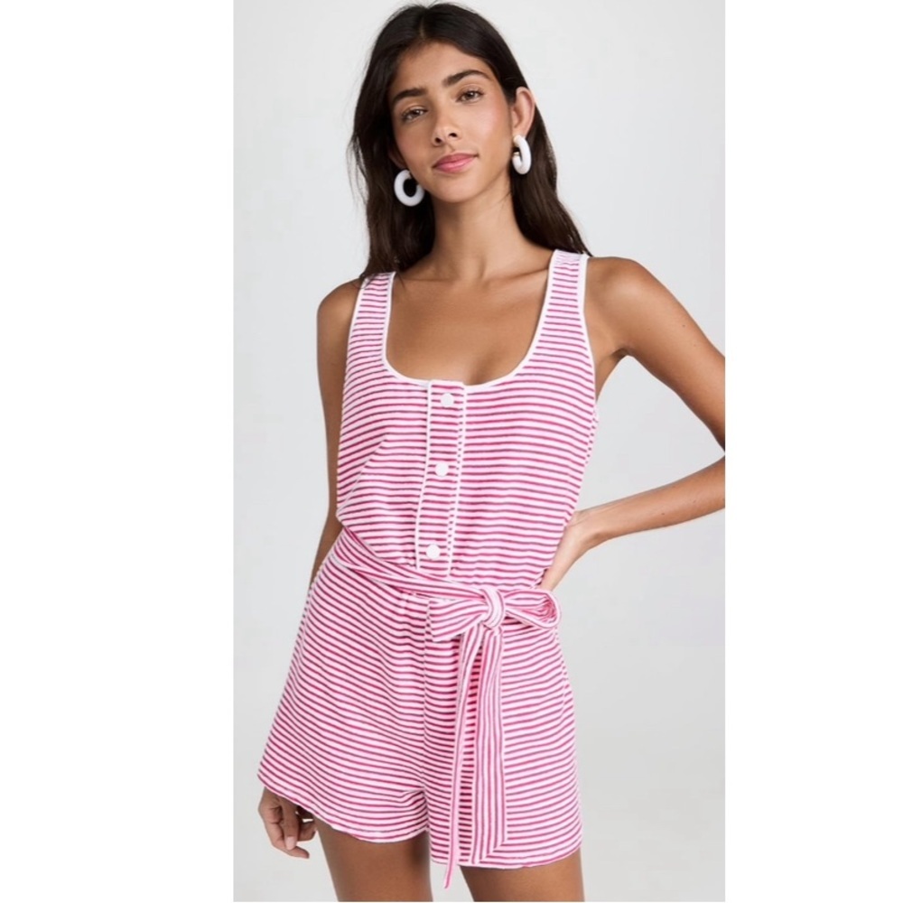 Solid & Striped French Terry Poppy Romper.